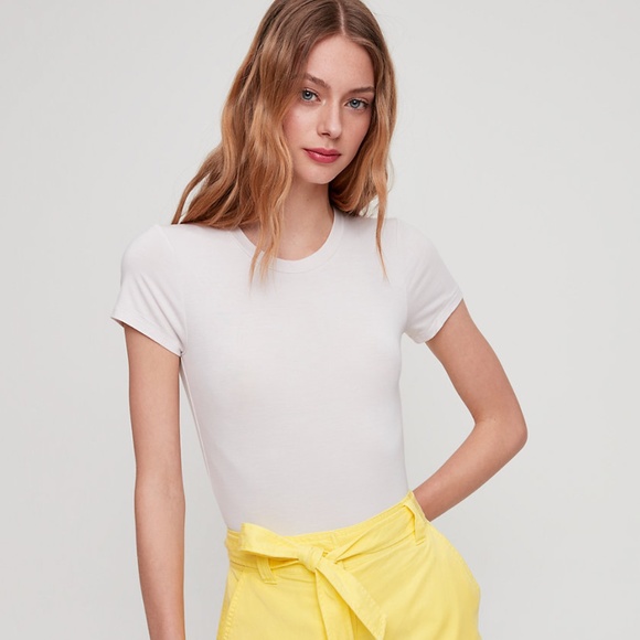 Aritzia Wilfred Free⎜BABY TEE BODYSUIT⎜OAK - Picture 3 of 12